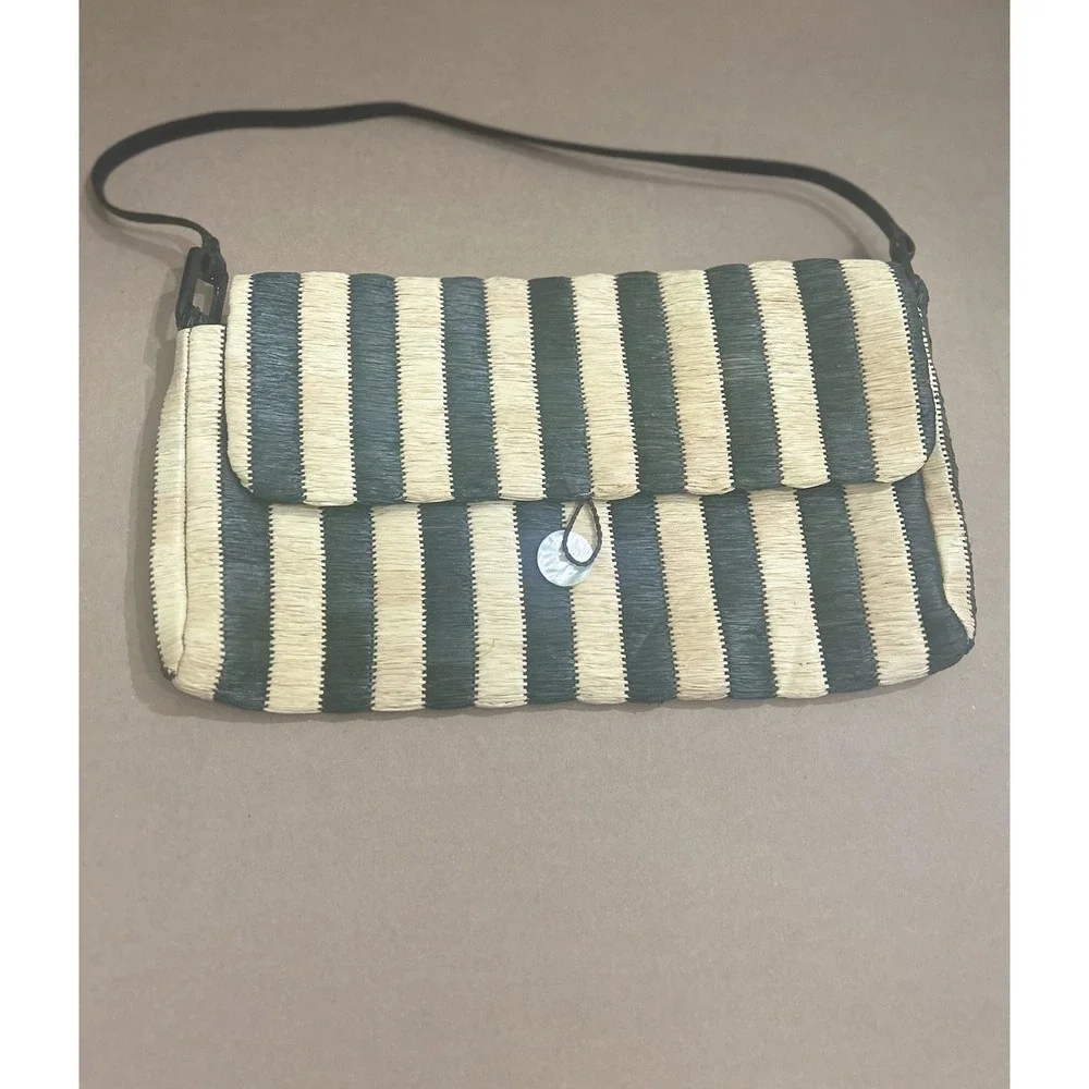 Annabel Ingall Weaved Stripped Clutch Purse